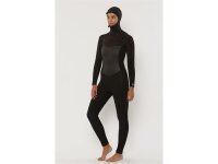SISSTR Evolution 7 SEAS 5.4mm Eco Wetsuit Chest Zip Neopren mit Haube fÃ¼r dames Fullsuit zwart Maat 12