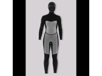 Sisstr 4/3 Eco Wetsuitt Chest Zip7 SEAS mulheres neoprene fullsuit black Größe 12