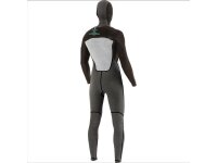 VISSLA 7 SEAS 6.5mm Neopren Wetsuit Fullsuit mit Haube und Chest Zip in schwarz GrÃ¶ÃŸe LT