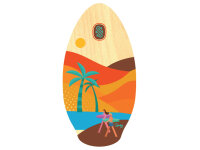 Skim One 41 105cm Lanikai Red Orange – Board