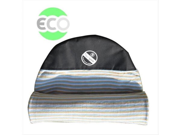 SURFGANIC Eco Surfboard Socke 9.0 Longboard Malibu beige blau gestreift