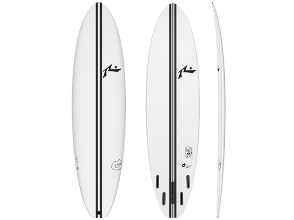 Surfboard RUSTY Egg Not Quad Single Fin TEC 7.0 - 46.5 Liter-wit