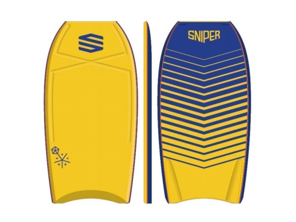 SNIPER Bodyboard Vyrus PE 38 Chevron Gelb
