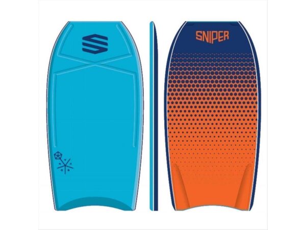 SNIPER Bodyboard Vyrus PE 42 Dots Blau Orange