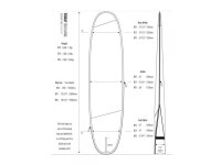 ROAM Boardbag Surfboard Tech Bag Longboard 9.2