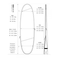 ROAM Boardbag Surfboard Tech Bag Funboard 7.0 PLUS