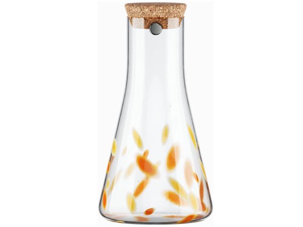 SONNENGLAS® Light Carafe 750ml 750ml-M2-Orange Speckles Edition-Cork lid
