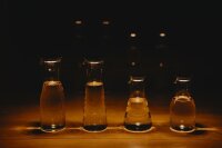 SONNENGLAS® Light Carafe 750ml 750ml-M2-Orange Speckles Edition-Cork lid