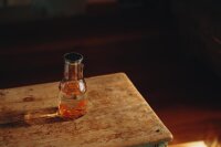 SONNENGLAS® Light Carafe 750ml 750ml-M2-Orange Speckles Edition-Cork lid