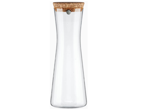 SONNENGLAS® Light Carafe 1000ml 1000ml-C1-clear-Cork lid